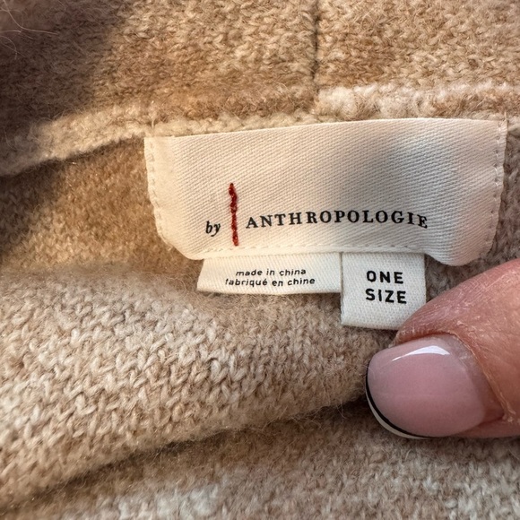 Anthropologie The Mariel Longline Beige and White Zebra Cardigan Sweater - Picture 2 of 9